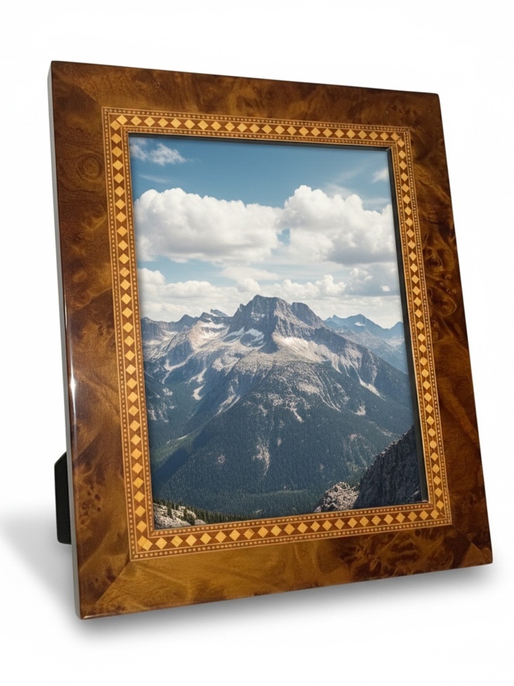 Vintage 5 x 7 Sicura Italian Designs Wood Marquetry Picture Frame